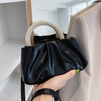 Women's Cloud Bag | New Fashionable Soft Solid-Color PU Leather Single-Shoulder & Crossbody Bag (Simple & Stylish)