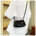 Women's Cloud Bag | New Fashionable Soft Solid-Color PU Leather Single-Shoulder & Crossbody Bag (Simple & Stylish)