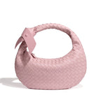 MAC168 Simple And Sstylish Woven Leather Handbag(No bow)