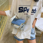 New Look Contrast Color Scrub Leather Crossbody Bags For Women And Girls Simple Chain Shoulder Bag , Purses And Handbags For Ladies